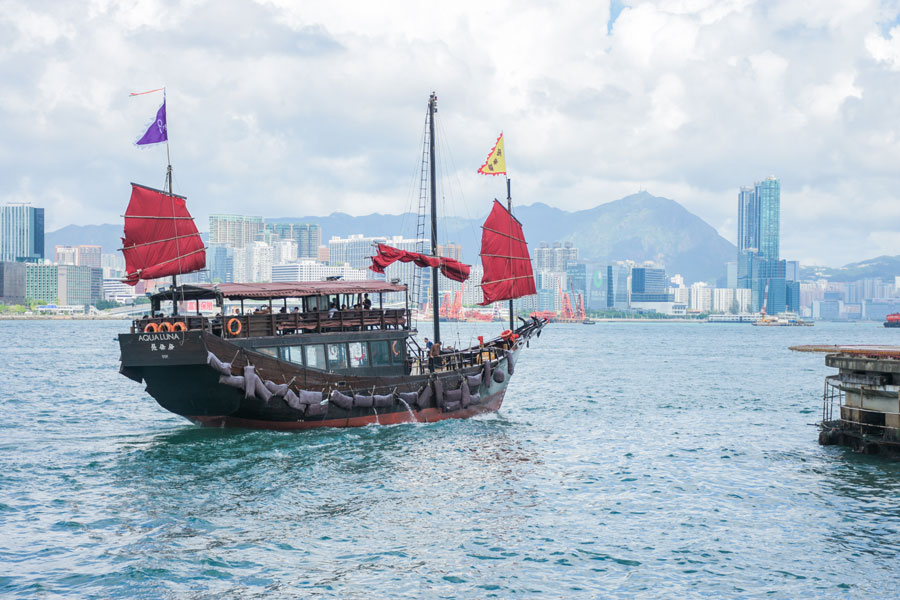 Junk boat Hong Kong